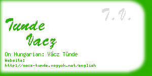 tunde vacz business card