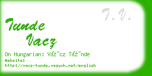 tunde vacz business card
